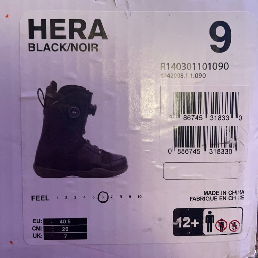 boa size 9 women’s snowboarding boots hera